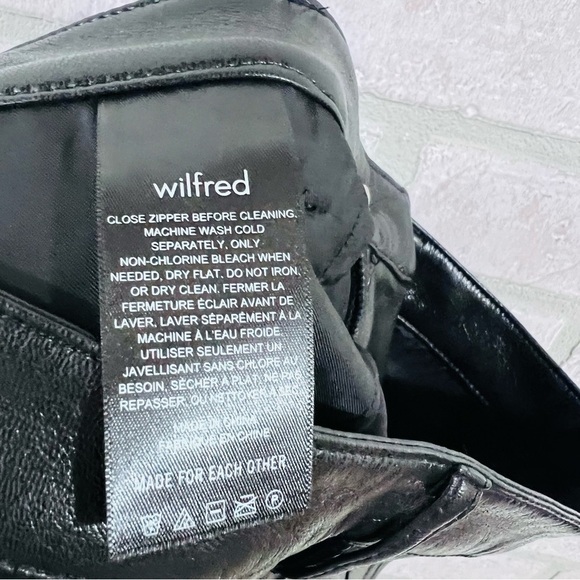 Aritzia Wilfred The Melina High Waist Straight Leg Faux Leather Pants Size 0 - Picture 9 of 10